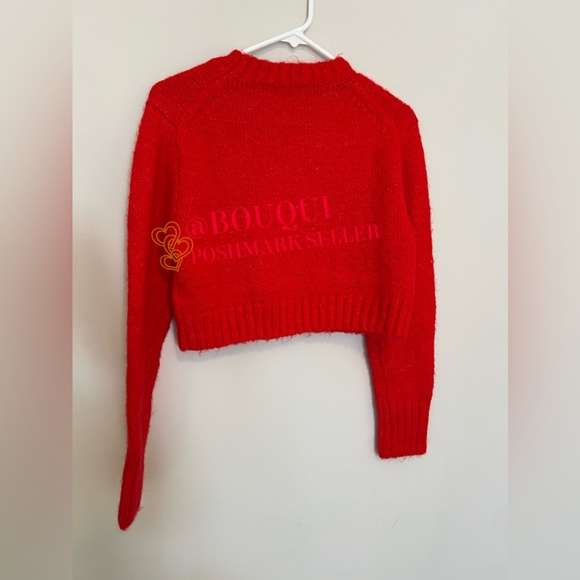 BLOGGERS FAV ZARA RED CROPPED SWEATER - Picture 3 of 7